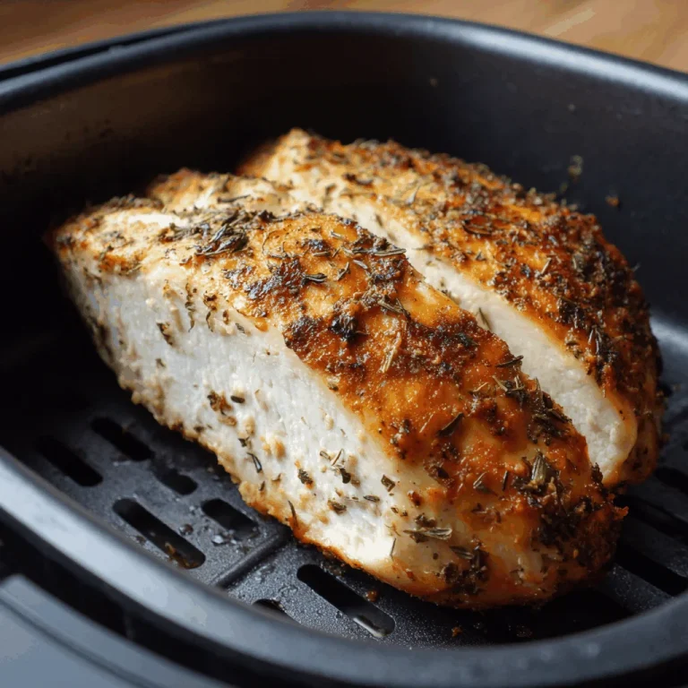 Tender Air Fryer Chicken Breast That Feels Like a Hug A delicious plate of Juicy Chicken Breast in the Air Fryer