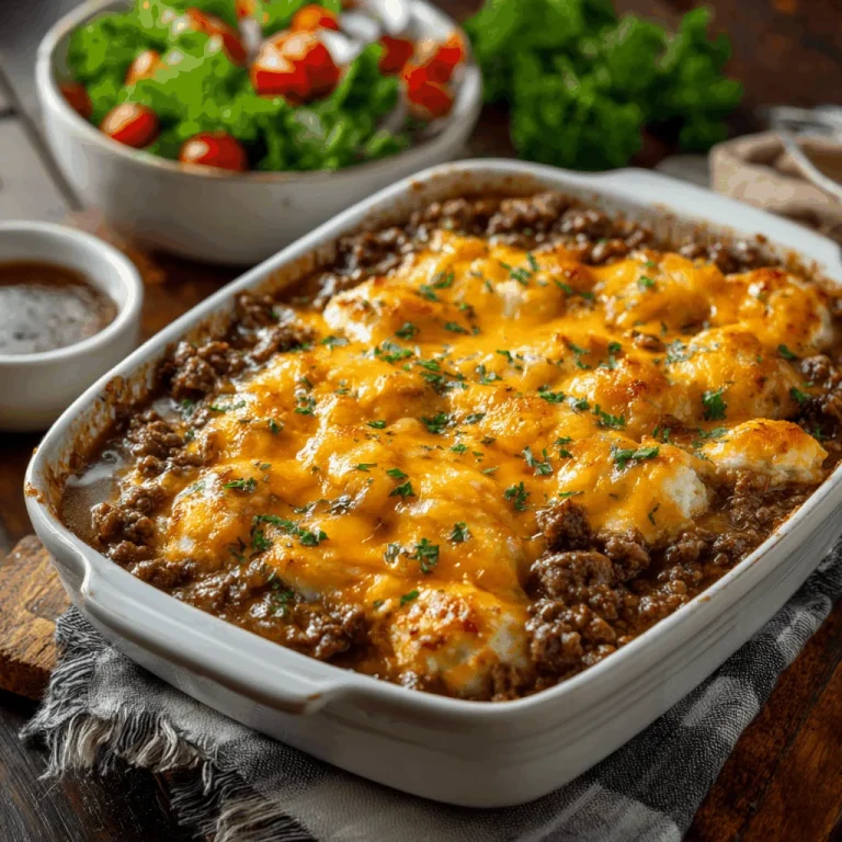 Savoring Amish Hamburger Steak Bake Like Grandma Made Delicious Amish hamburger steaks smothered in a creamy gravy.