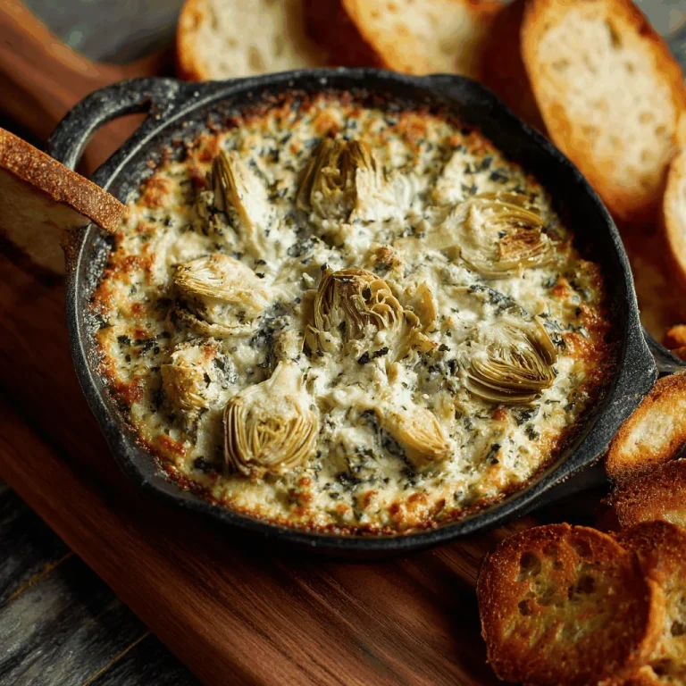 A Creamy Artichoke Dip That Brings Friends Together Creamy artichoke dip served on a cracker with a baking dish of dip in the background.