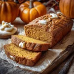 A delicious plate of Pumpkin Bread - Rich and Buttery