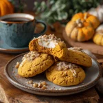 A delicious plate of Easy Pumpkin Cheesecake Cookies