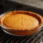 A delicious plate of Delicious Pumpkin Pie with Sugar Cookie Crust