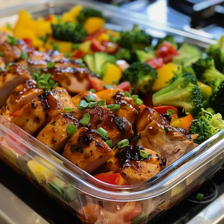 The Dish That Whispers Sweet Memories of Family Gatherings Detailed side view of a nutritious meal in a clear container, highlighting various food textures.
