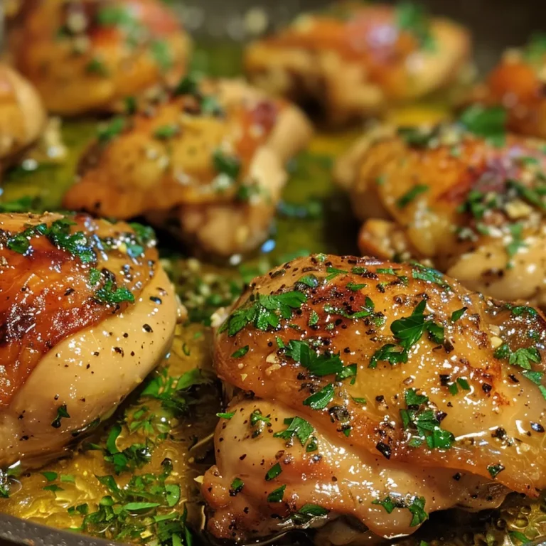 The Savory Embrace of Garlic Butter Chicken: A Family Favorite Deliciously cooked garlic butter chicken showcasing its golden-brown color.