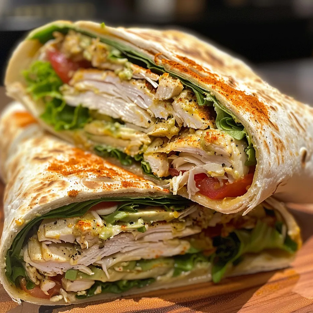 Appetizing crispy chicken wraps filled with mozzarella cheese and garnished with fresh lettuce and tomatoes.