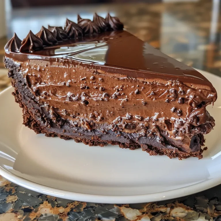 The Indulgent Chocolate Dream That Whispers Sweet Memories Close-up view of a rich chocolate dessert with a glossy ganache topping.