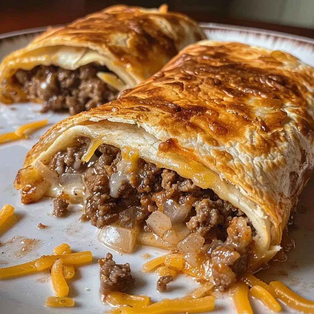 Juicy air-fried beef chimichangas arranged on a plate with garnishes.