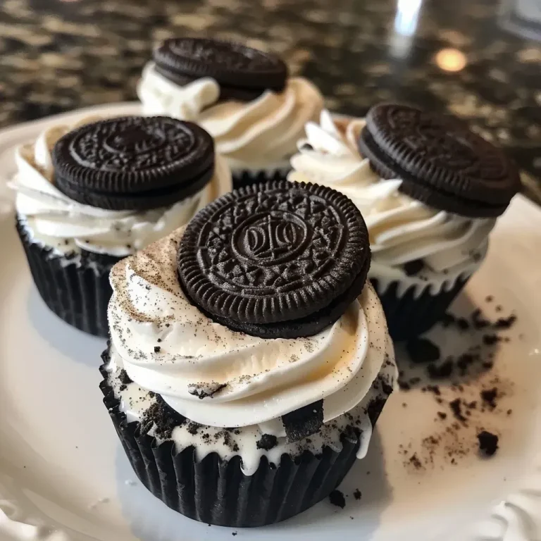 Layers of Love: Indulging in Oreo No-Bake Cheesecake Cups Close-up view of creamy Oreo No-Bake Cheesecake Cups with crushed Oreo garnish.