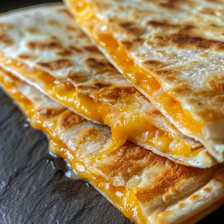 ['Close-up view of a cheesy quesadilla with melted cheese oozing out.', 'Side view of a golden-brown quesadilla filled with gooey cheese.', 'Appetizing cheese quesadilla with visible layers of melted cheese.', 'Deliciously cooked quesadilla showcasing crispy edges and cheese filling.']