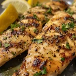 ['Juicy Mediterranean chicken tenders garnished with fresh parsley and lemon wedges.', 'Close-up view of golden-brown chicken tenders drizzled with olive oil, surrounded by lemon slices.', 'Flavor-packed chicken tenders with a crispy exterior, highlighted with herbs and spices.', 'Tender chicken strips seasoned with garlic and oregano, served on a plate with lemon wedges.']