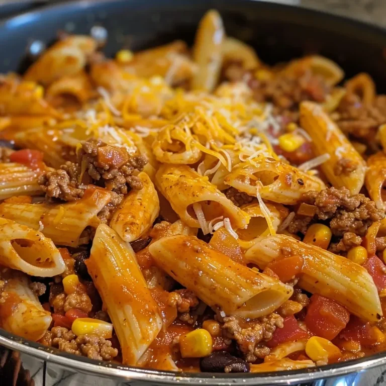 ['Close-up view of a bowl of One Pot Beef Taco Pasta topped with cheese and jalapeños.', 'Side view of a steaming plate of One Pot Beef Taco Pasta with ground beef and colorful toppings.', 'Detailed shot of One Pot Beef Taco Pasta showcasing pasta, beef, and melted cheese.', 'Vibrant image of One Pot Beef Taco Pasta served in a bowl with fresh ingredients visible.']