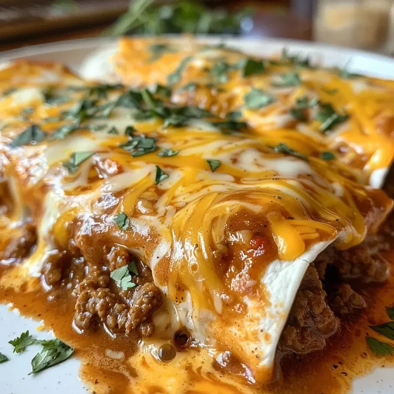 ['Close-up view of juicy ground beef burritos smothered in creamy sauce.', 'Side view of savory burritos filled with ground beef and topped with chipotle sauce.', 'Detailed shot of flour tortillas wrapped around ground beef, drenched in creamy chipotle sauce.', 'Appetizing burritos with visible fillings and a rich, creamy sauce on top.']