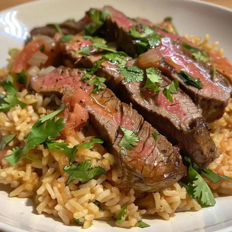 ['A close-up view of juicy steak and cheesy rice topped with cilantro.', 'Side view of a colorful bowl filled with steak, queso, and garnished rice.', 'A vibrant plate showcasing tender steak and creamy queso over fluffy rice.', 'Rich and appetizing steak and queso rice dish served in a cozy setting.']