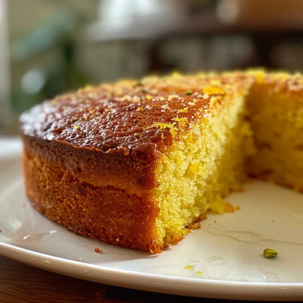 ['A close-up side view of a Citrus Olive Oil Cake topped with figs and drizzled with honey.', 'A detailed view of a moist Citrus Olive Oil Cake featuring sliced figs and a honey glaze.', 'An inviting side shot of Citrus Olive Oil Cake showcasing its soft texture and rich toppings.', 'A delectable Citrus Olive Oil Cake with a smooth honey glaze and fresh fig slices, angled for presentation.']