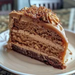 ['A close-up side view of a decadent Gluten Free Caramel Latte Cake, showcasing its rich layers and caramel drizzle.', 'A detailed image of a moist Gluten Free Caramel Latte Cake with a glossy caramel topping and a smooth icing finish.', 'A luscious Gluten Free Caramel Latte Cake captured from the side, highlighting its creamy layers and inviting texture.', 'An appetizing side view of a Gluten Free Caramel Latte Cake, featuring caramel drizzles and a soft, fluffy exterior.']