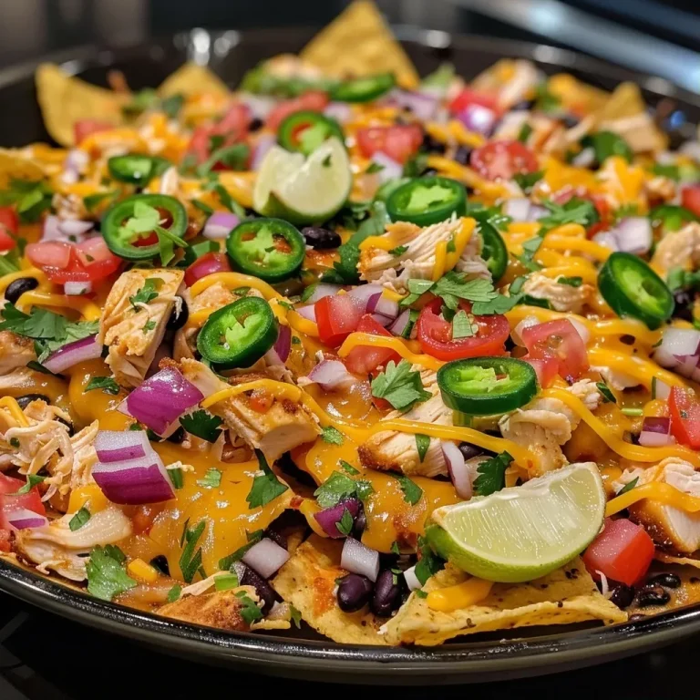 ['Close-up view of colorful nachos topped with cheese, chicken, and fresh ingredients.', 'Juicy high-protein loaded nachos with shredded chicken, cheese, and garnishes.', 'Side view of a plate of nachos piled high with toppings like jalapeños and tomatoes.', 'Delicious nachos featuring melted cheese and a variety of toppings served on a plate.']