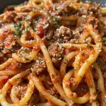 ['Close-up view of a plate of Million Dollar Spaghetti with cheese and sauce.', 'Juicy Million Dollar Spaghetti served in a bowl, showcasing its creamy texture.', 'Side view of a serving of Million Dollar Spaghetti topped with melted cheese.', 'Delicious plate of Million Dollar Spaghetti featuring layers of sauce and cheese.']