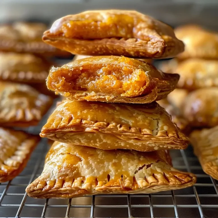 ['Close-up view of golden-brown mini pumpkin hand pies on a white plate.', 'Side view of freshly baked mini pumpkin hand pies with a flaky crust.', 'Juicy mini pumpkin hand pies filled with a vibrant orange pumpkin mixture.', 'Delicious mini pumpkin hand pies dusted with cinnamon sugar on a rustic table.']