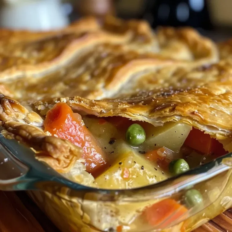 ['A close-up side view of a vegetarian pot pie with a golden-brown crust.', 'A freshly baked vegetarian pot pie with flaky crust and colorful filling.', 'A side view of a sliced vegetarian pot pie, revealing its hearty vegetable filling.', 'A savory vegetarian pot pie served on a plate, showcasing its crust and filling.']