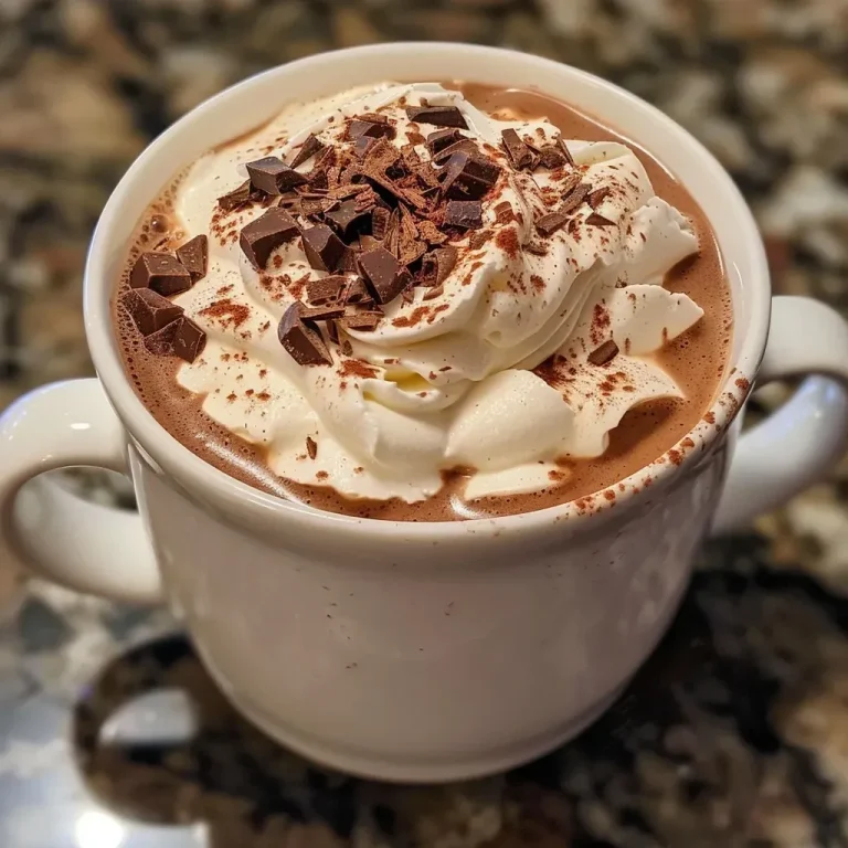 A Cup of Warmth: Crockpot Hot Chocolate That Invites Memories Close-up view of a rich, creamy Crockpot Hot Chocolate in a serving bowl.