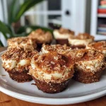 Close-up view of Keto Gingerbread Cheesecake Bites with a smooth texture.