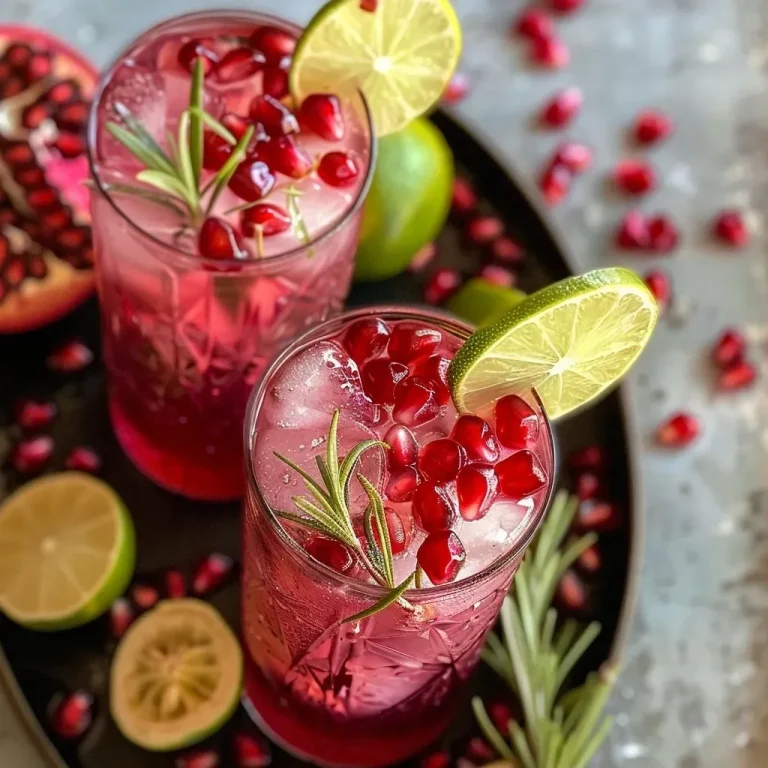 Sipping Sunshine: A Nostalgic Pomegranate Sparkler Mocktail Recipe A close-up view of a Pomegranate Sparkler Mocktail in a glass filled with ice.